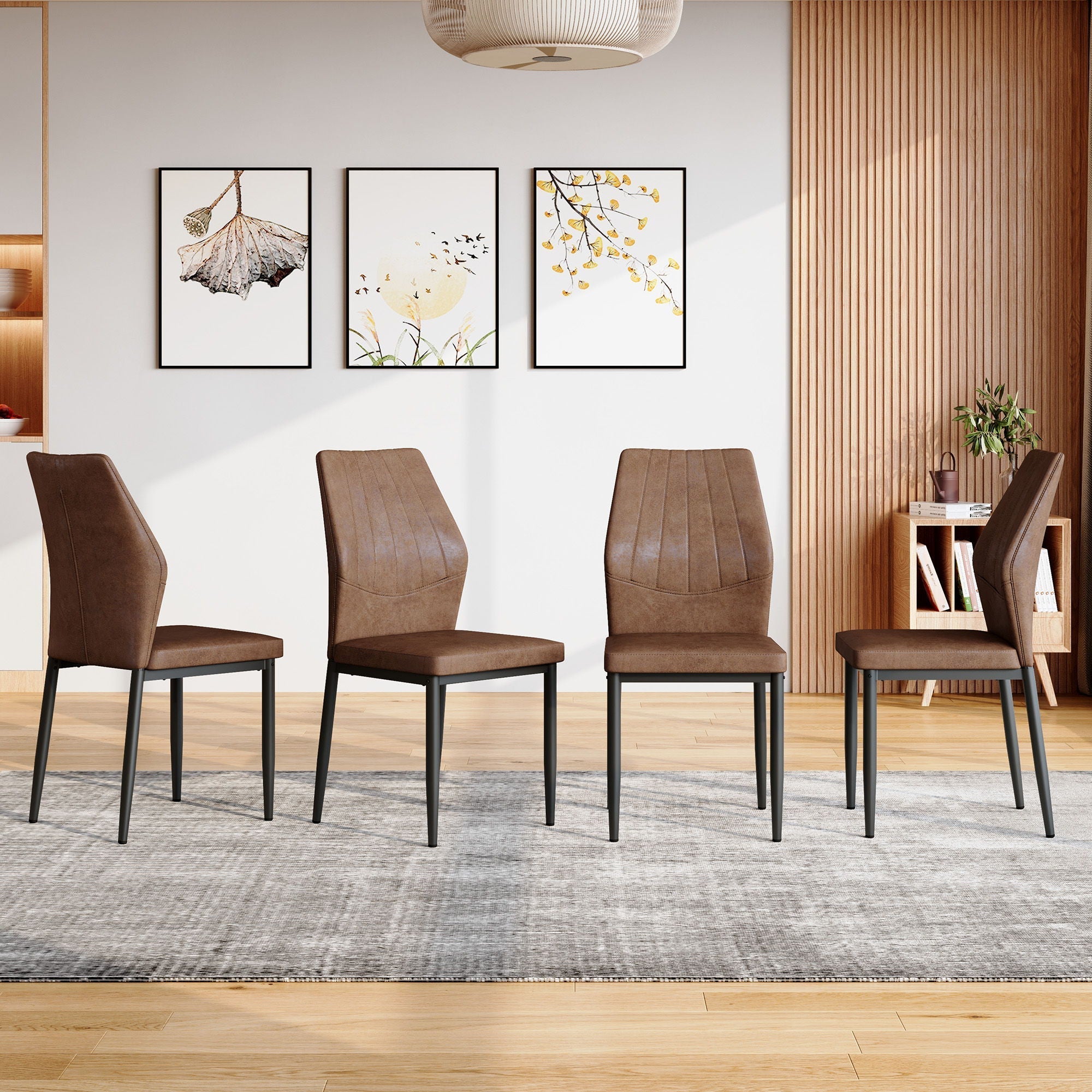 Dining Chairs With Shell Pattern, Comfort and Style