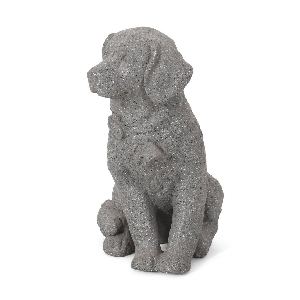 MGO Dog Statue, Outdoor Stone Gray