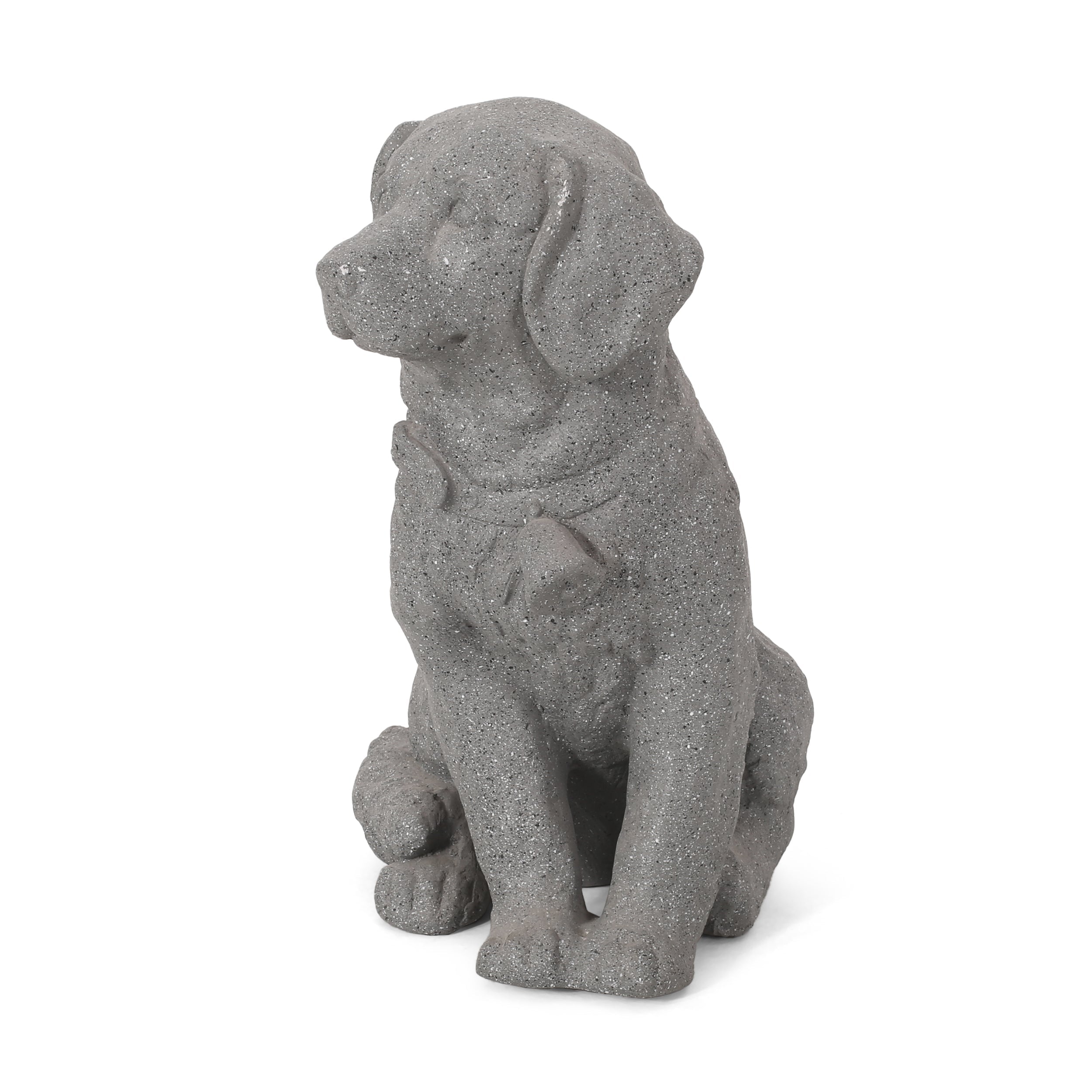 MGO Dog Statue, Outdoor Stone Gray