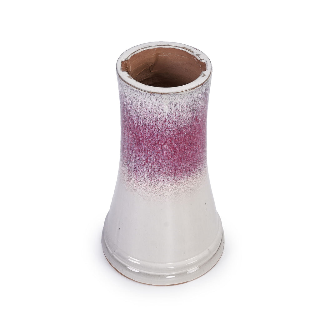 Birdbath For Patio, Garden - White / Pink