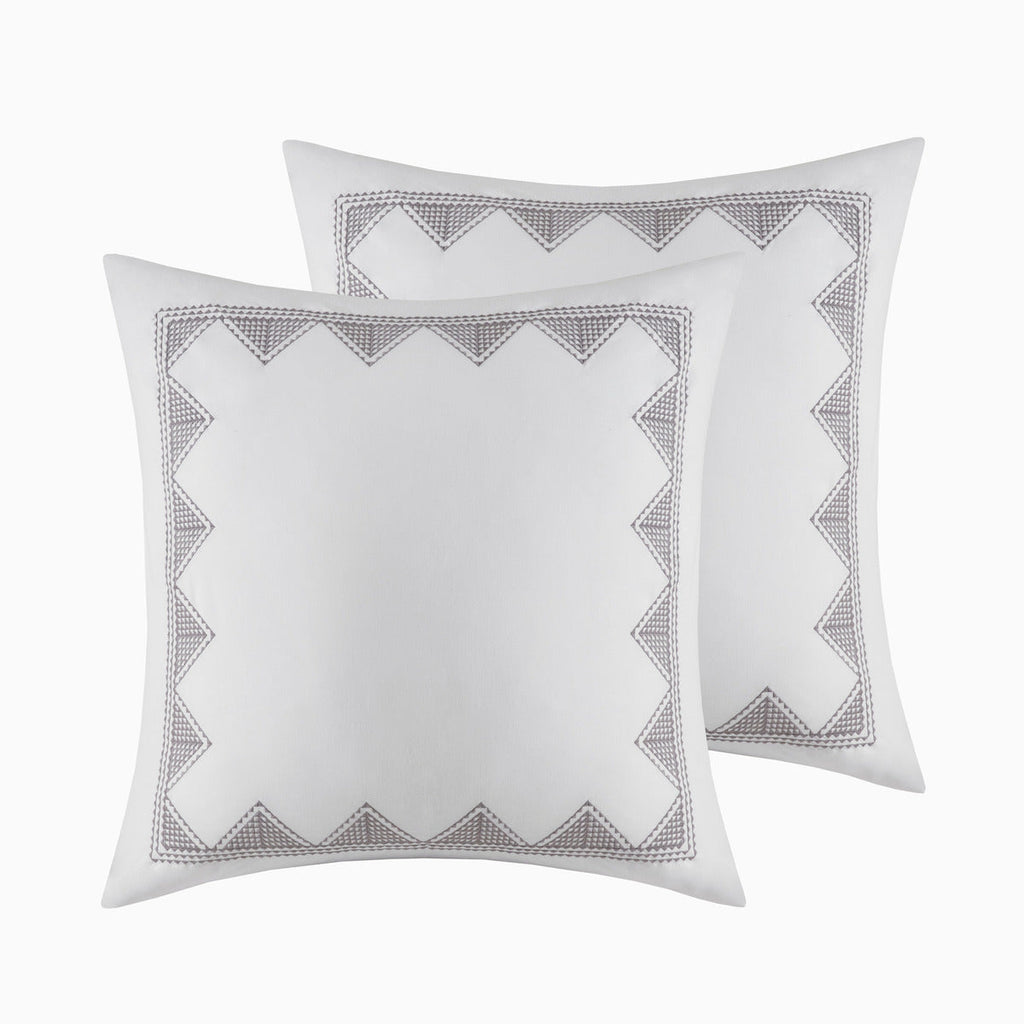 King/Cal King Cotton Printed Duvet Cover Set with Chenille