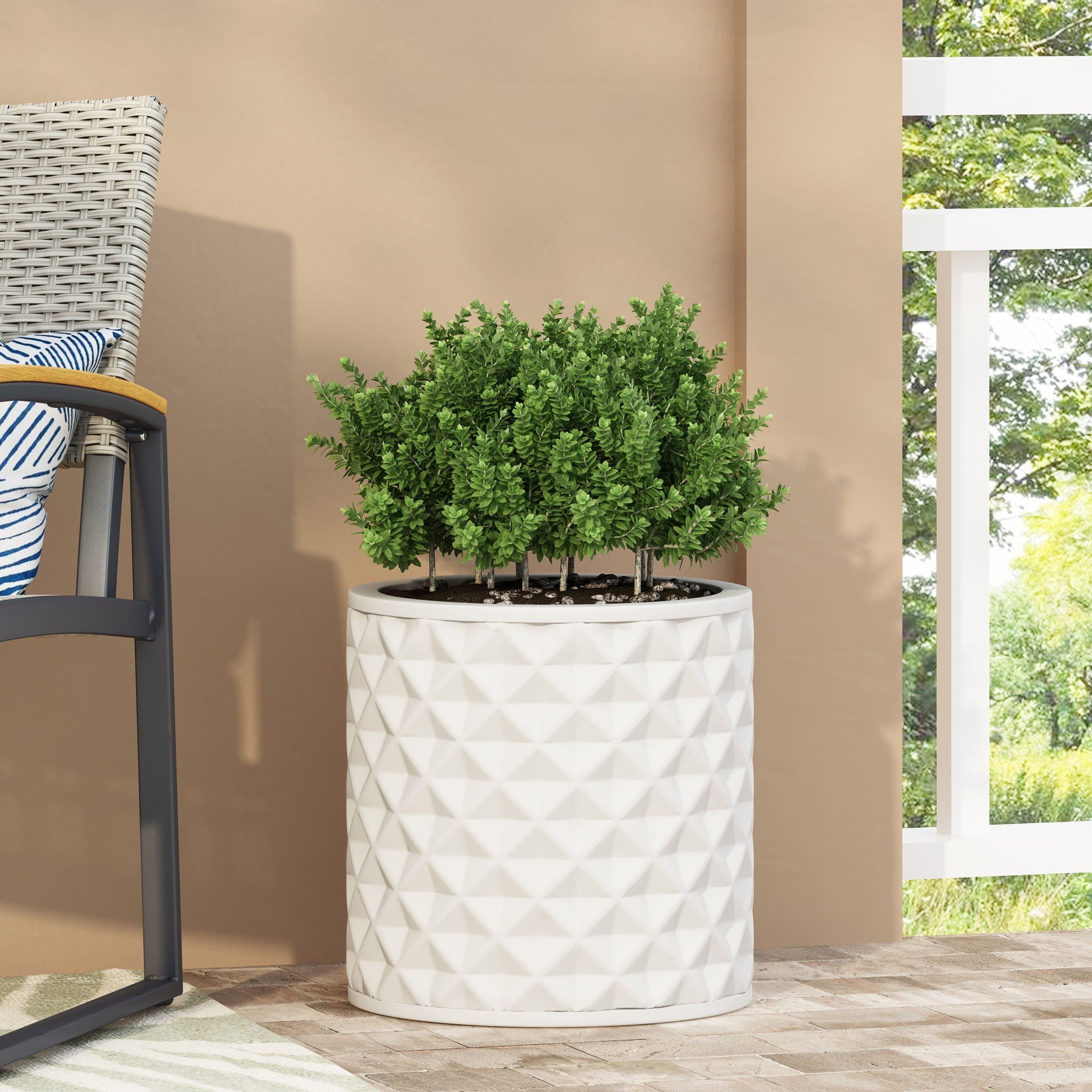 Antique White Ceramic Planter