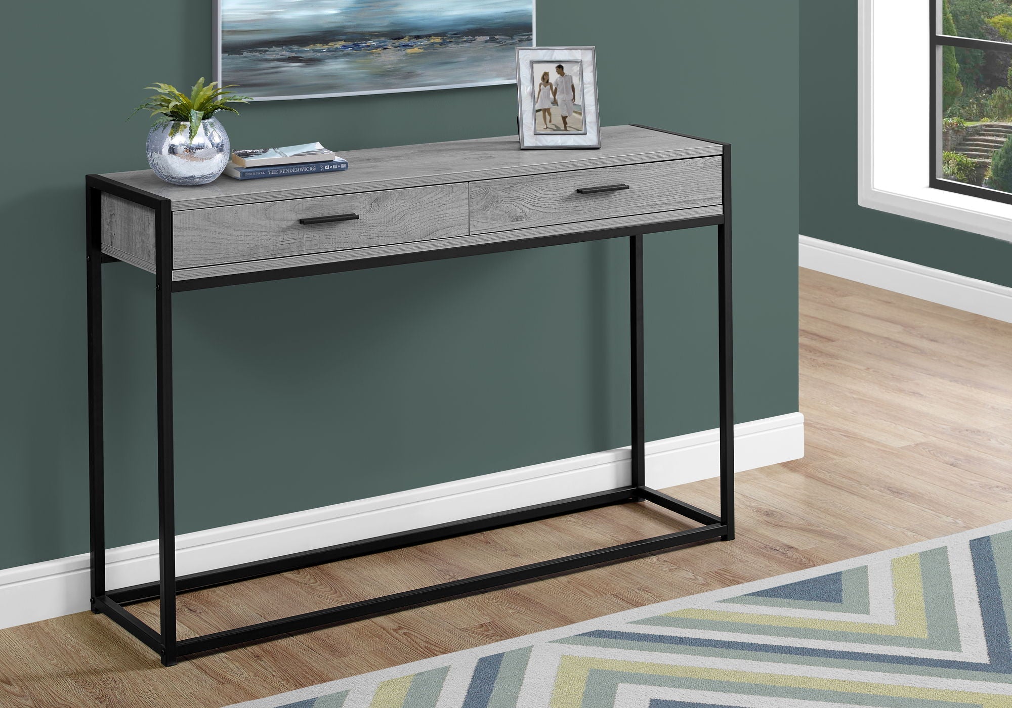Accent Console Table for Entryway with Storage Drawers
