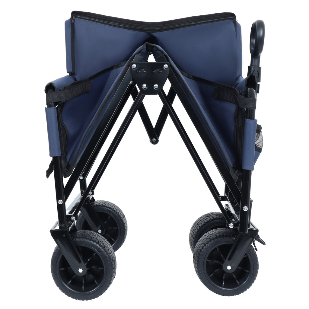 3-in-1 Convertible Folding Wagon Cart with Bench Seat & Storage