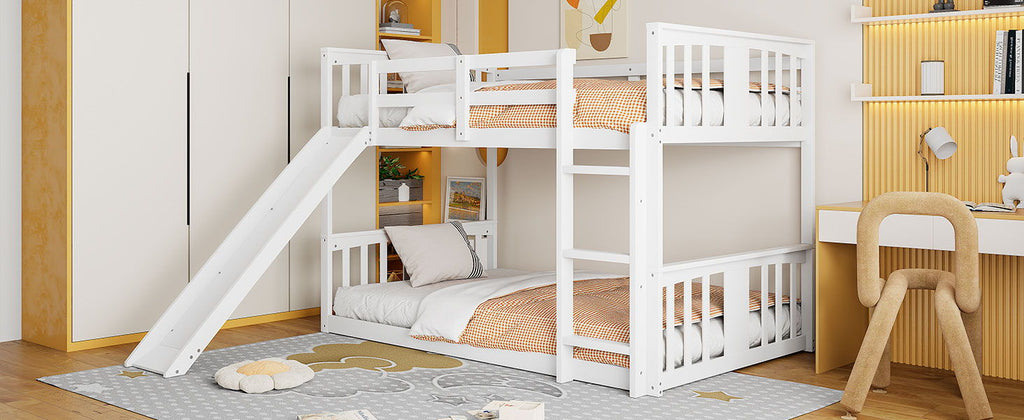 Bunk Bed With Convertible Ladder And Slide