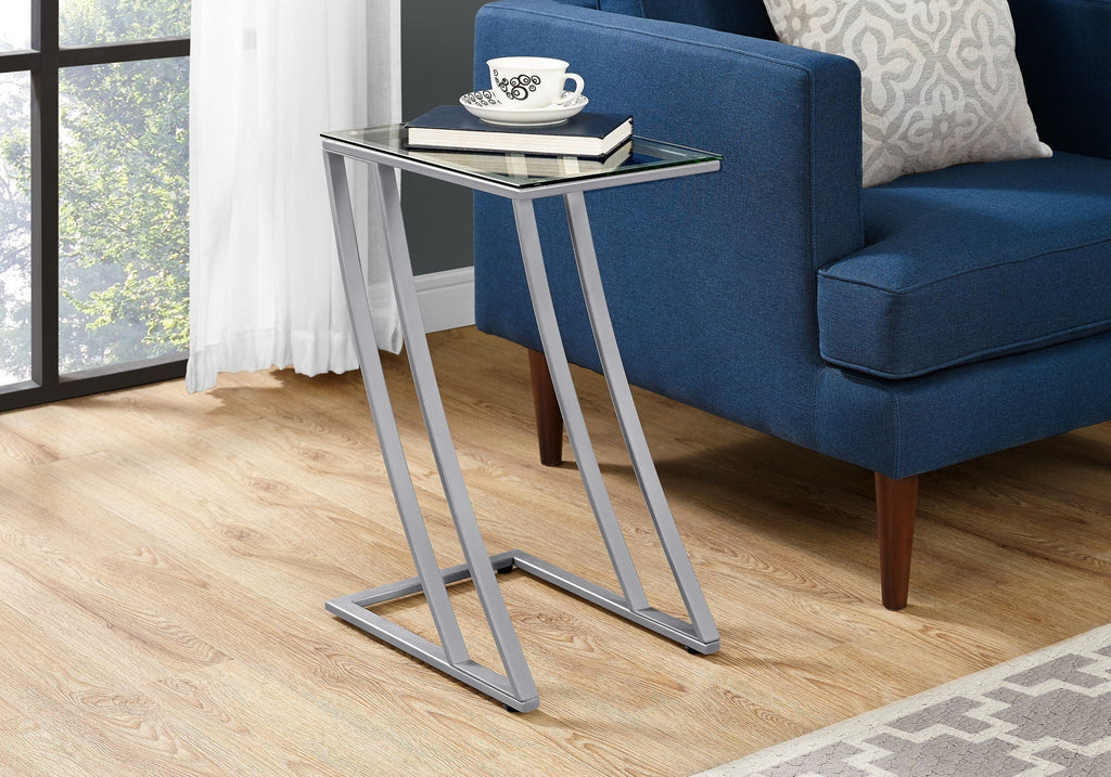 Accent Table C-Shaped with Sturdy Construction
