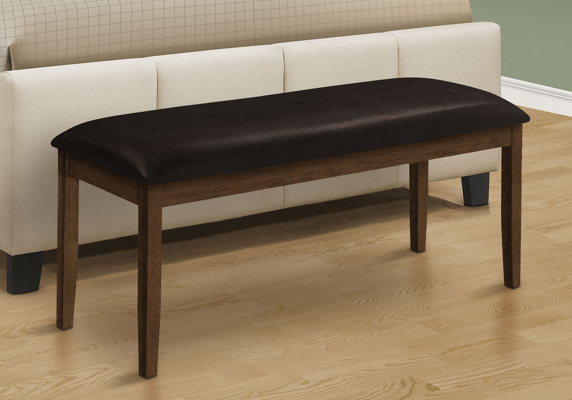 Rectangular Upholstered Hallway Bench - Transitional Design