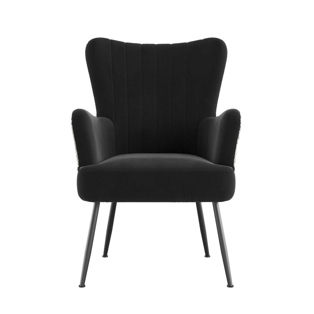 Accent Chair With Unique Print Fabric