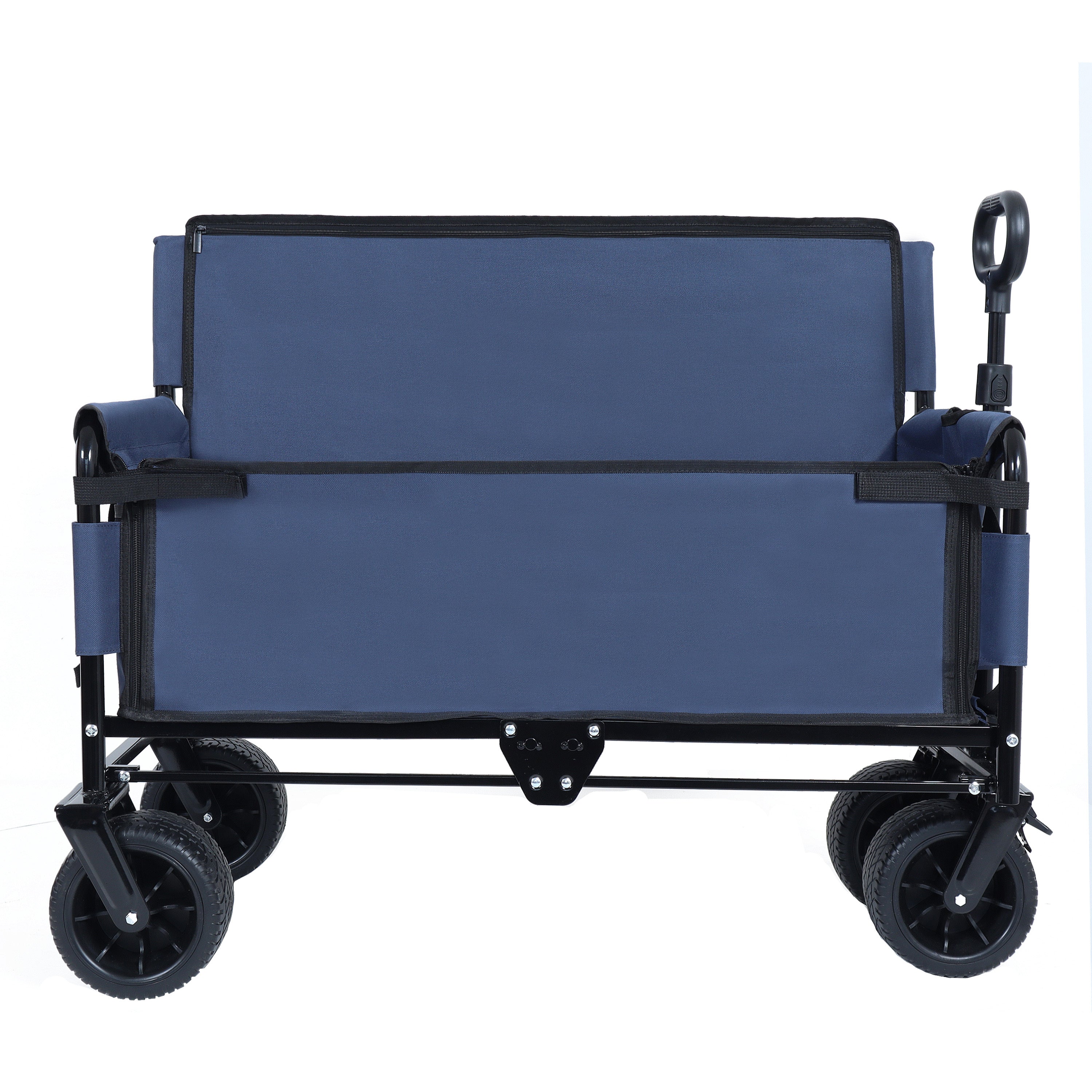 3-in-1 Convertible Folding Wagon Cart with Bench Seat & Storage