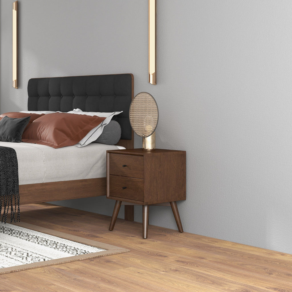 Caroline - Mid-Century Modern Style Night Stand 2 Drawer