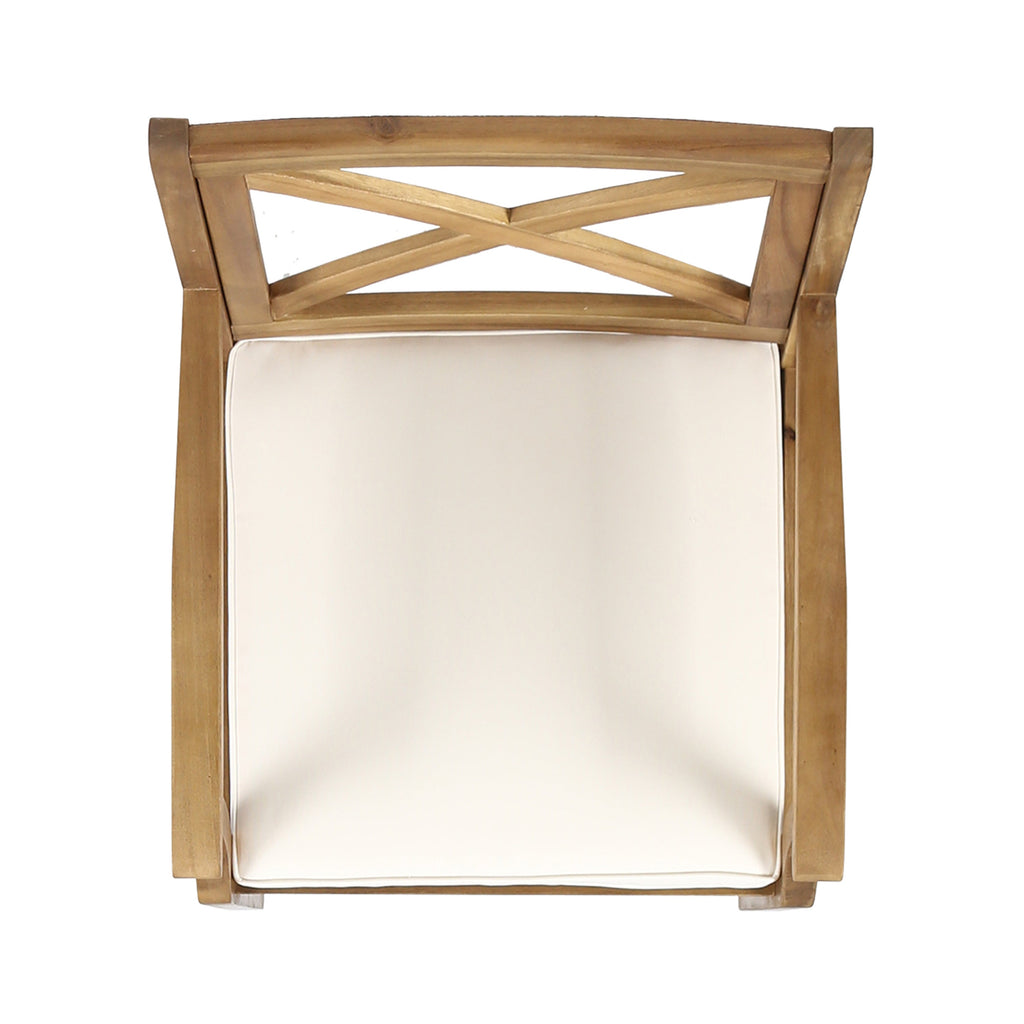 Perla Dining Chair 2-Piece Set with Cream Cushions