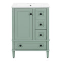 Bathroom Vanity With Integrated Basin, Soft Close Drawers, Door Mounted Double Layer Shelf