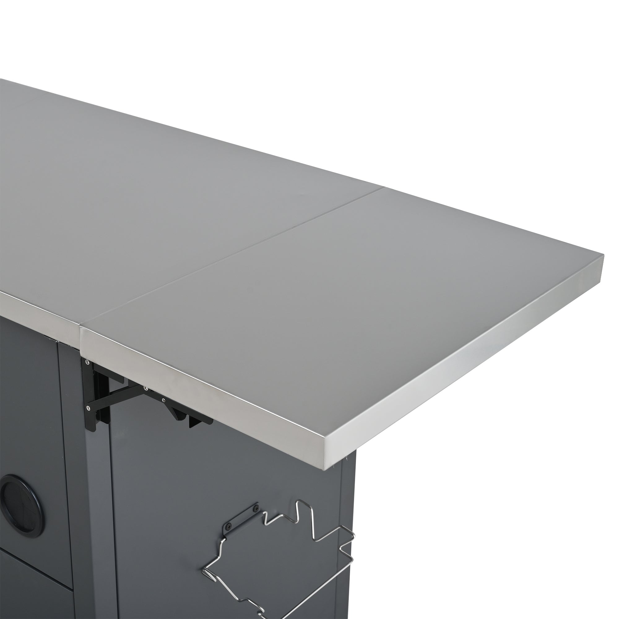 Foldable Outdoor Prep Station BBQ Cart Patio Dining Cart