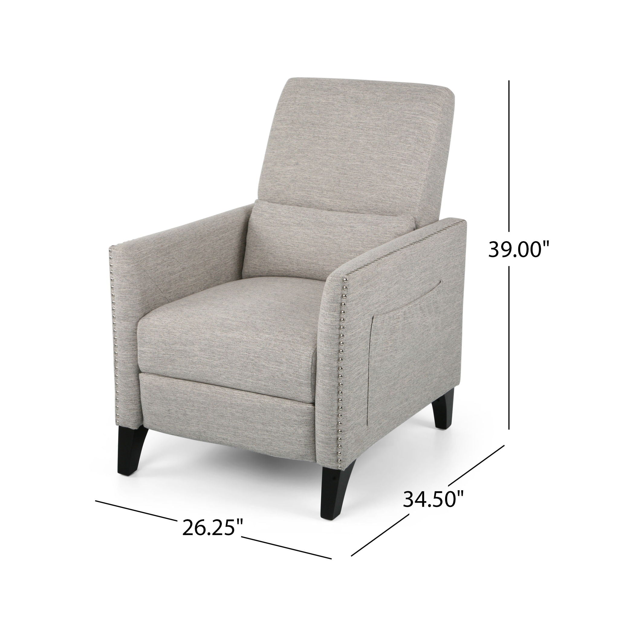 Kiersten Contemporary Fabric Pushback Recliner
