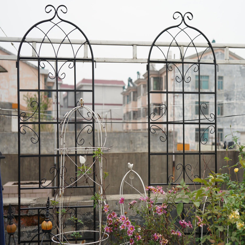 Metal Garden Trellis 4 Pack Rustproof Climbing Plant Supports