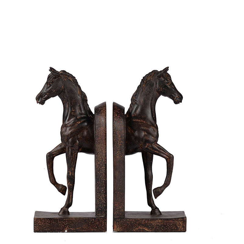 S/2 5x4x10.5' Trotting Horse Bookends