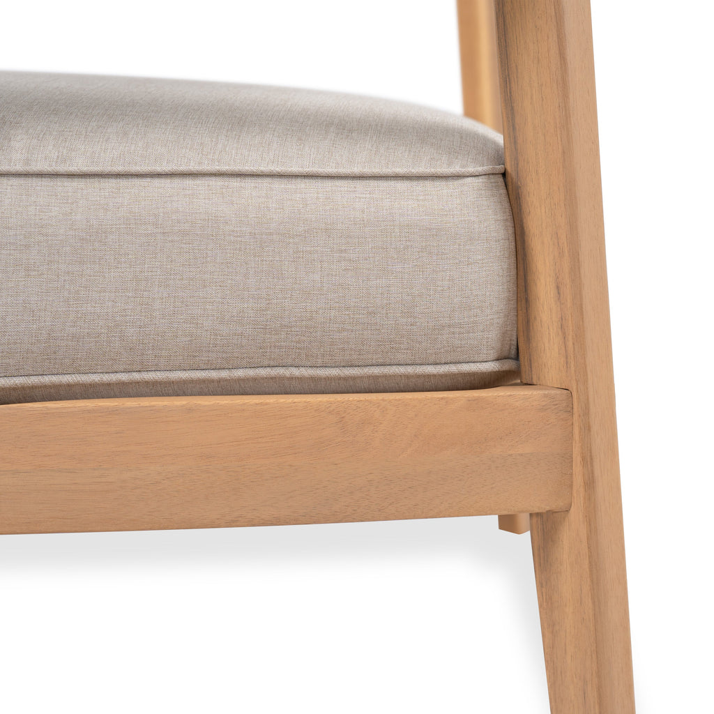 Mallorca Acacia Wood Club Chair With Seat Cushion