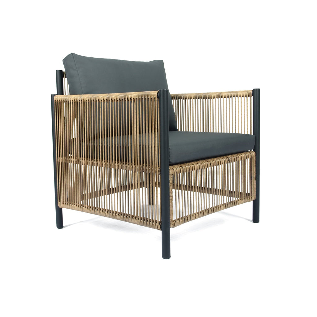 New Comming Outdoor Brown PE Wicker Sofa Set - 2 Pieces with Grey Cushions