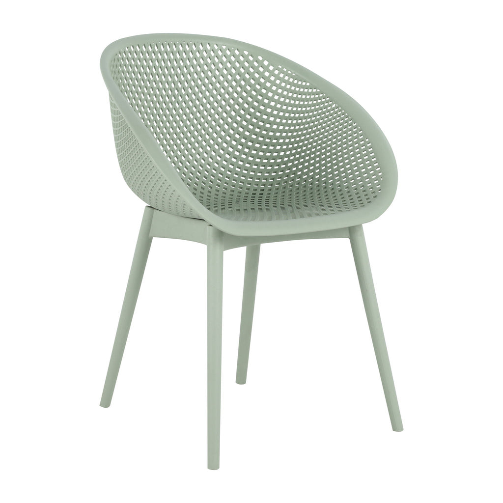 2 Piece Durable Single Chair With Hollow Out Design