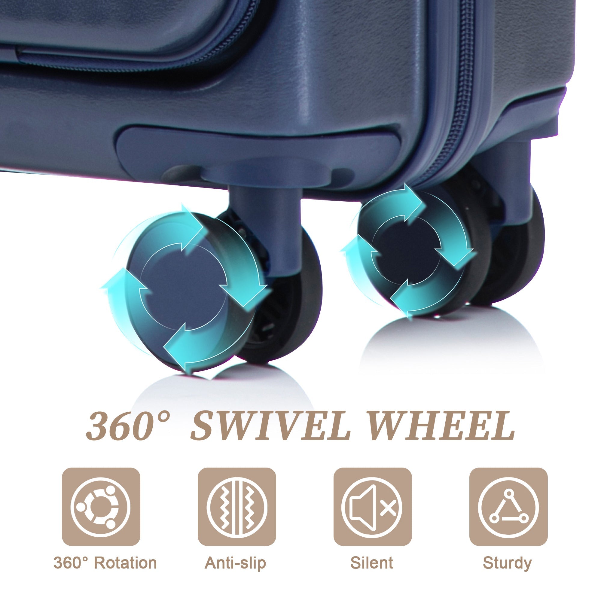 14'/20' 2-Piece ABS Spinner Wheel Luggage Set