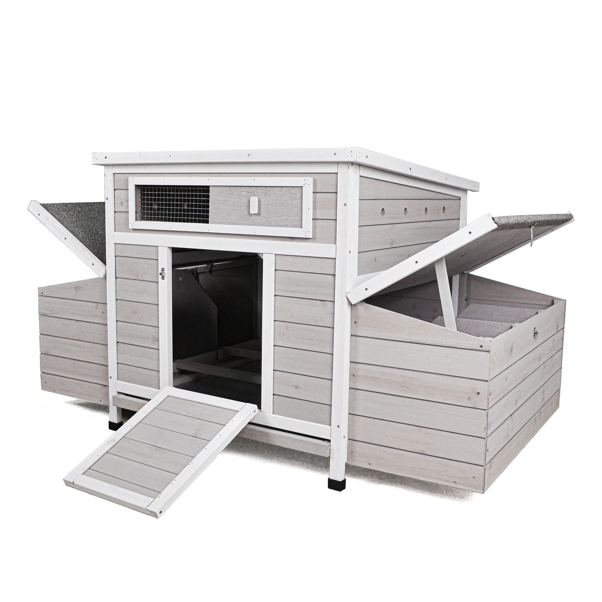 Large Chicken Coop Outdoor Hen House & Dual Nesting Boxes