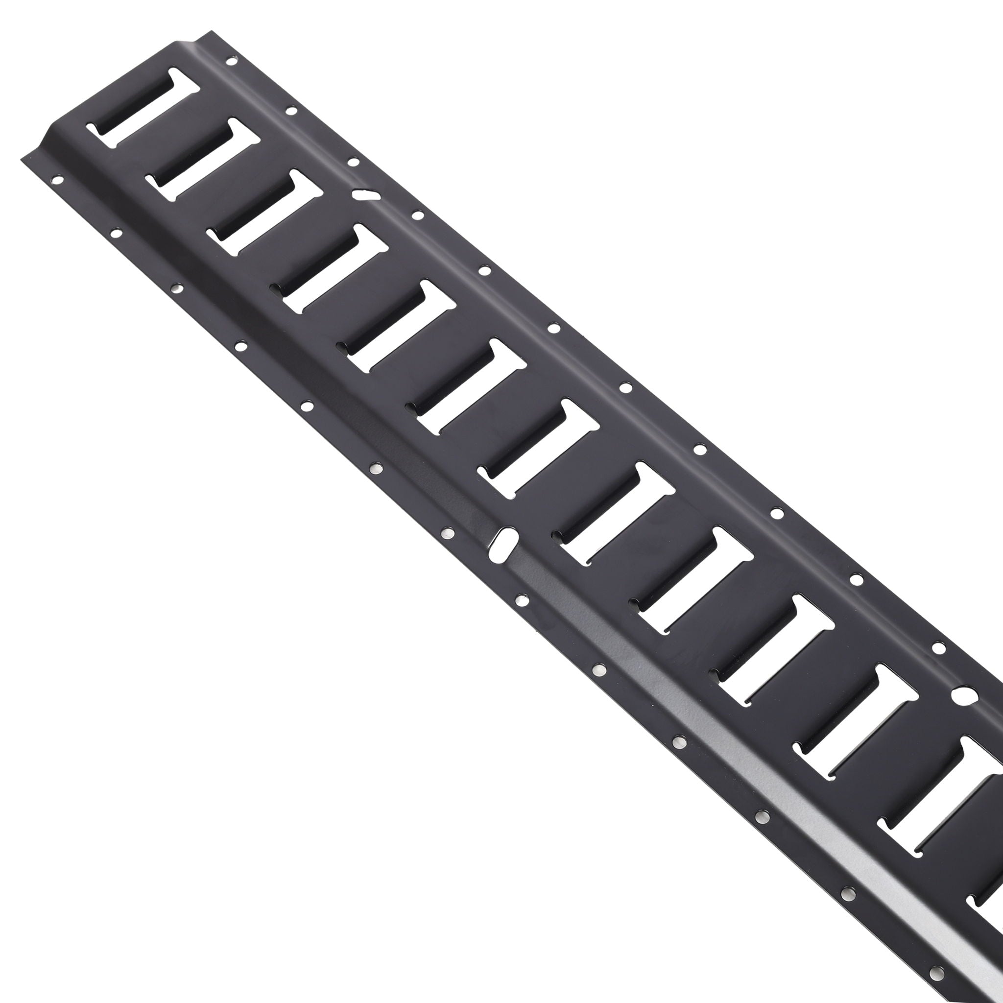 12 Pieces E Track Tie-Down Rail Kit for Trucks, Vans, Garages - Black