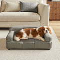 Marcel Upholstered Modern Pet Bed, Small to Medium Dog or Cat Uptown Gray Performance Velvet
