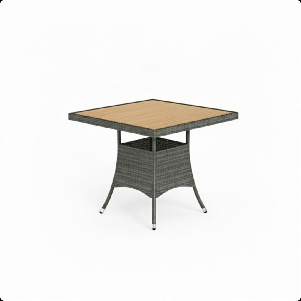 All-Weather Square Rattan Patio Dining Table