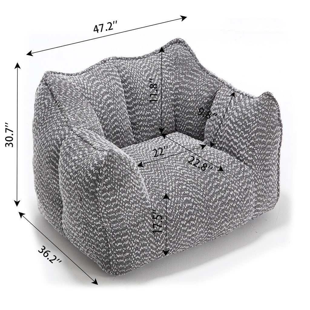 Comfortable Chenille Sofa Chairs With Highly Resilient Foam