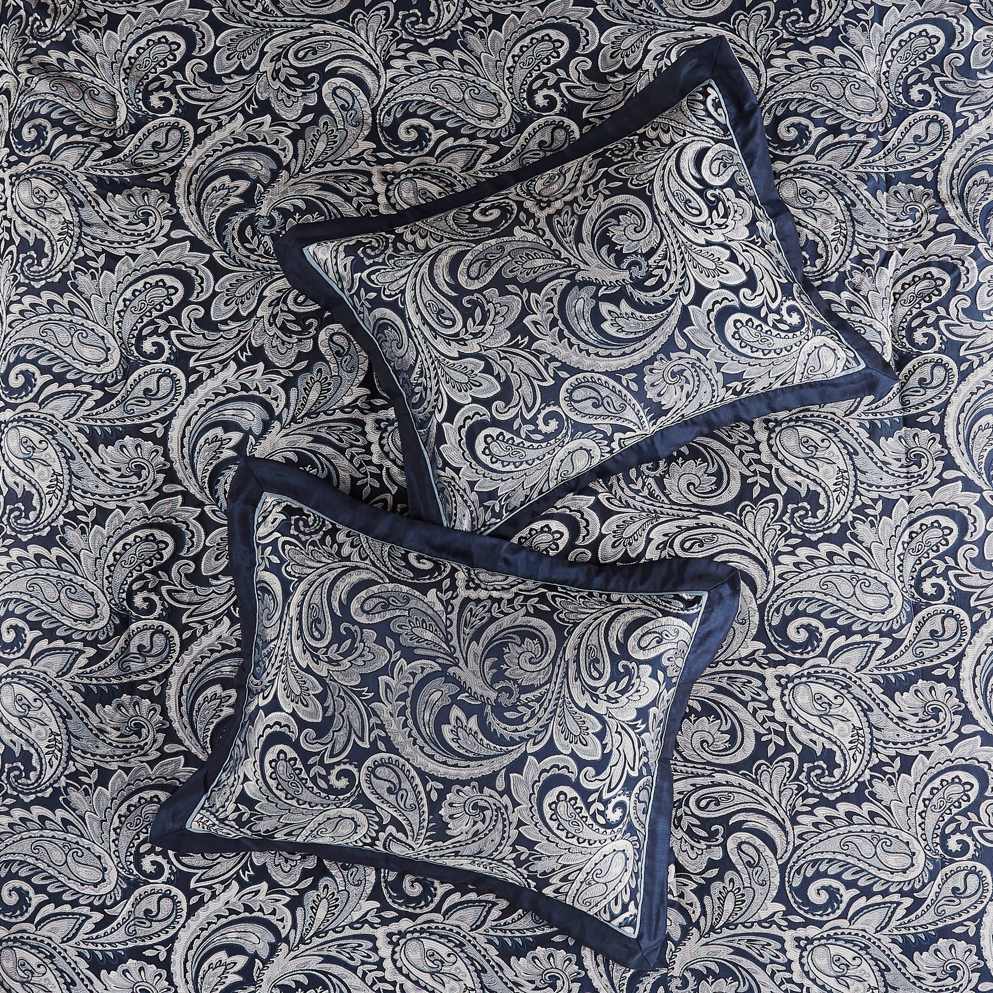 12 Piece Comforter Set with Cotton Bed Sheets Navy King