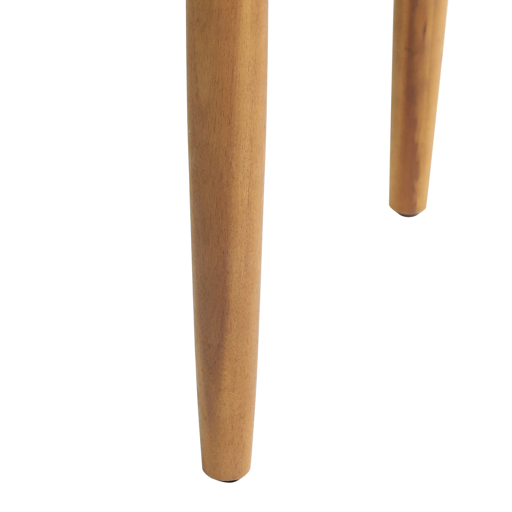 Acacia Wood Outdoor Set: 2 Club Chairs + Rustic Slat Side Table