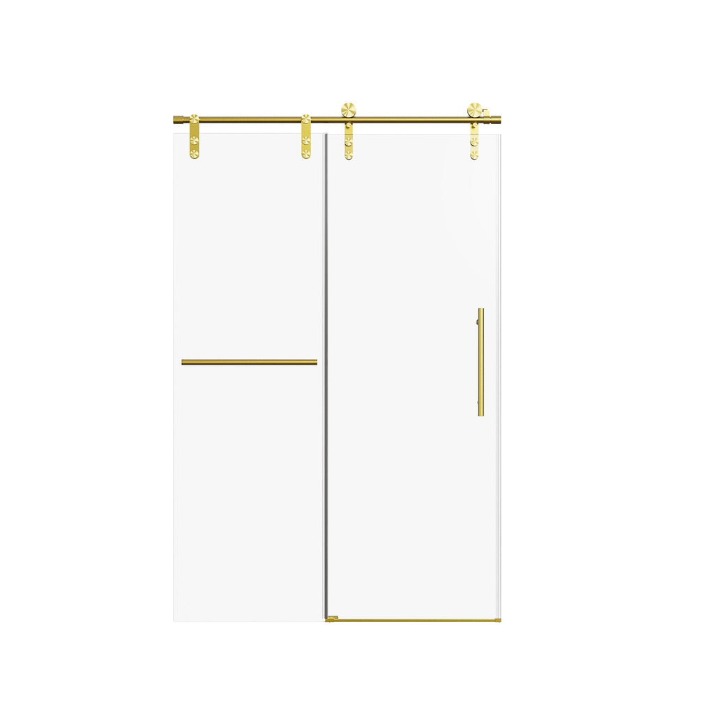 Frameless Single Sliding Shower Doors With Towel Rail & Handle