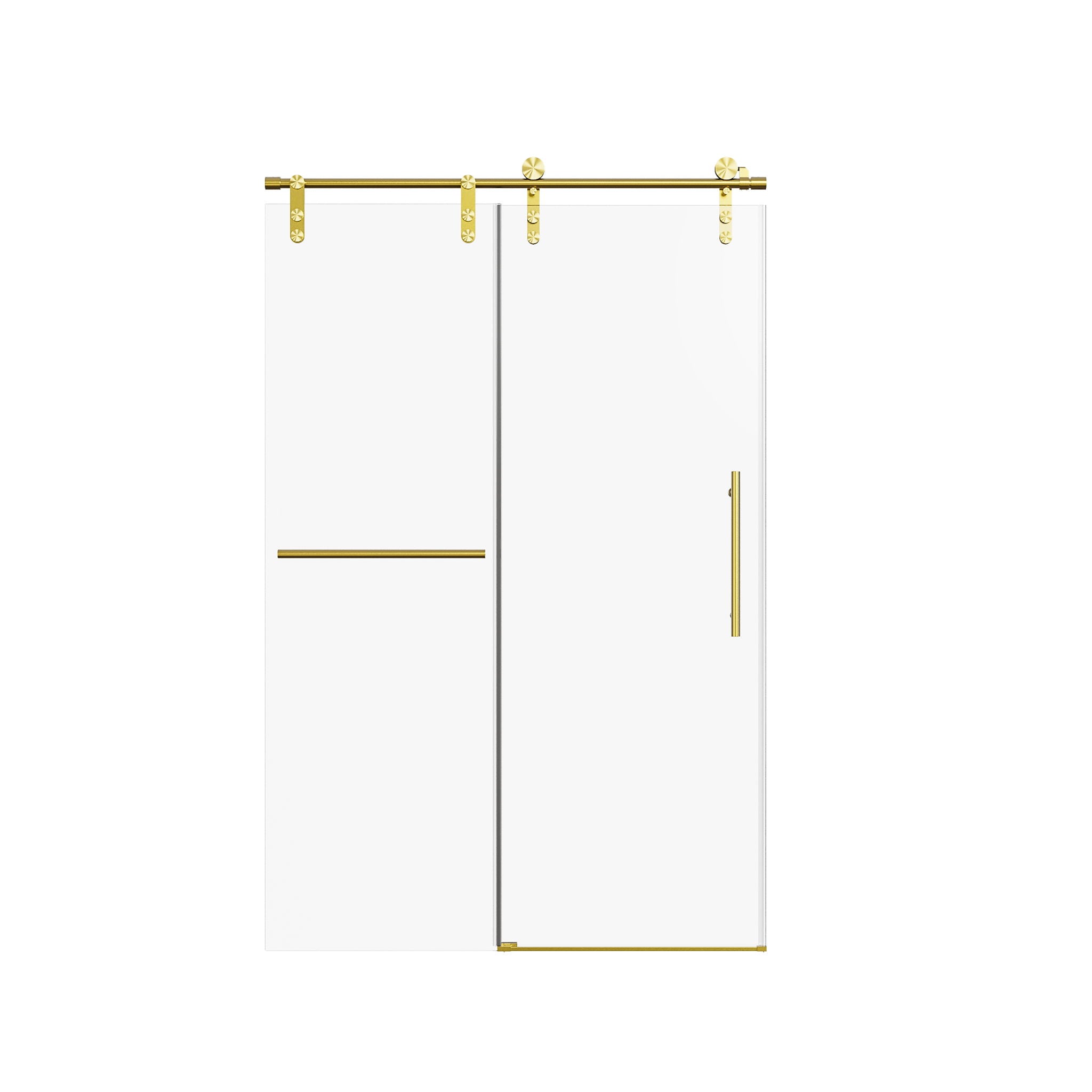 Frameless Single Sliding Shower Doors With Towel Rail & Handle