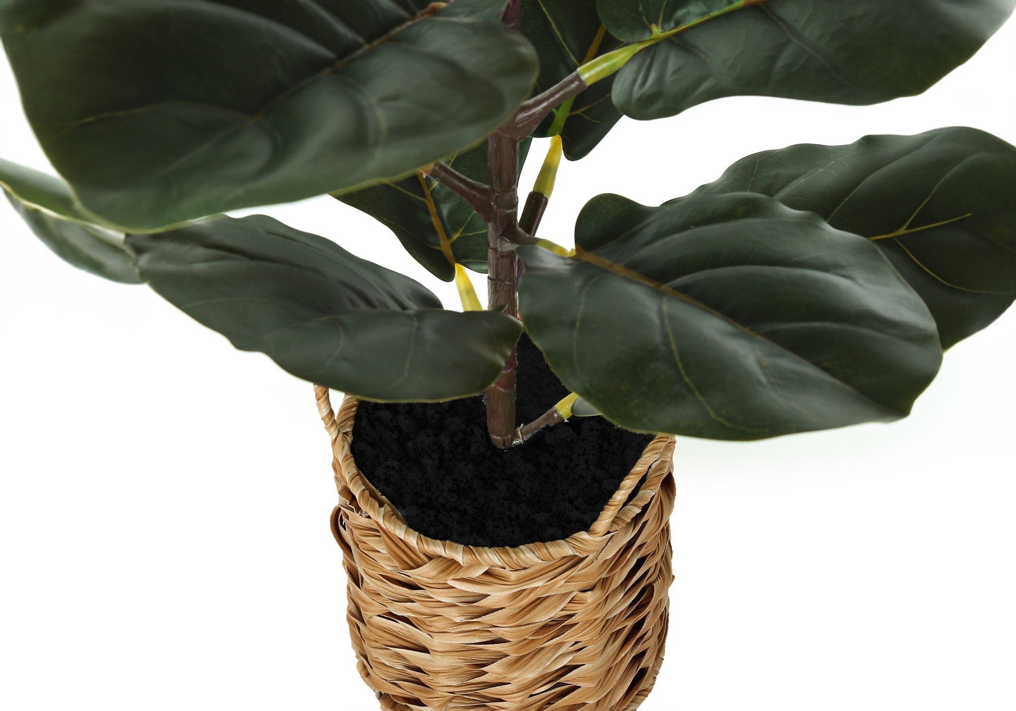 28" Tall Artificial Fiddle Tree Plant with Real Touch Leaves