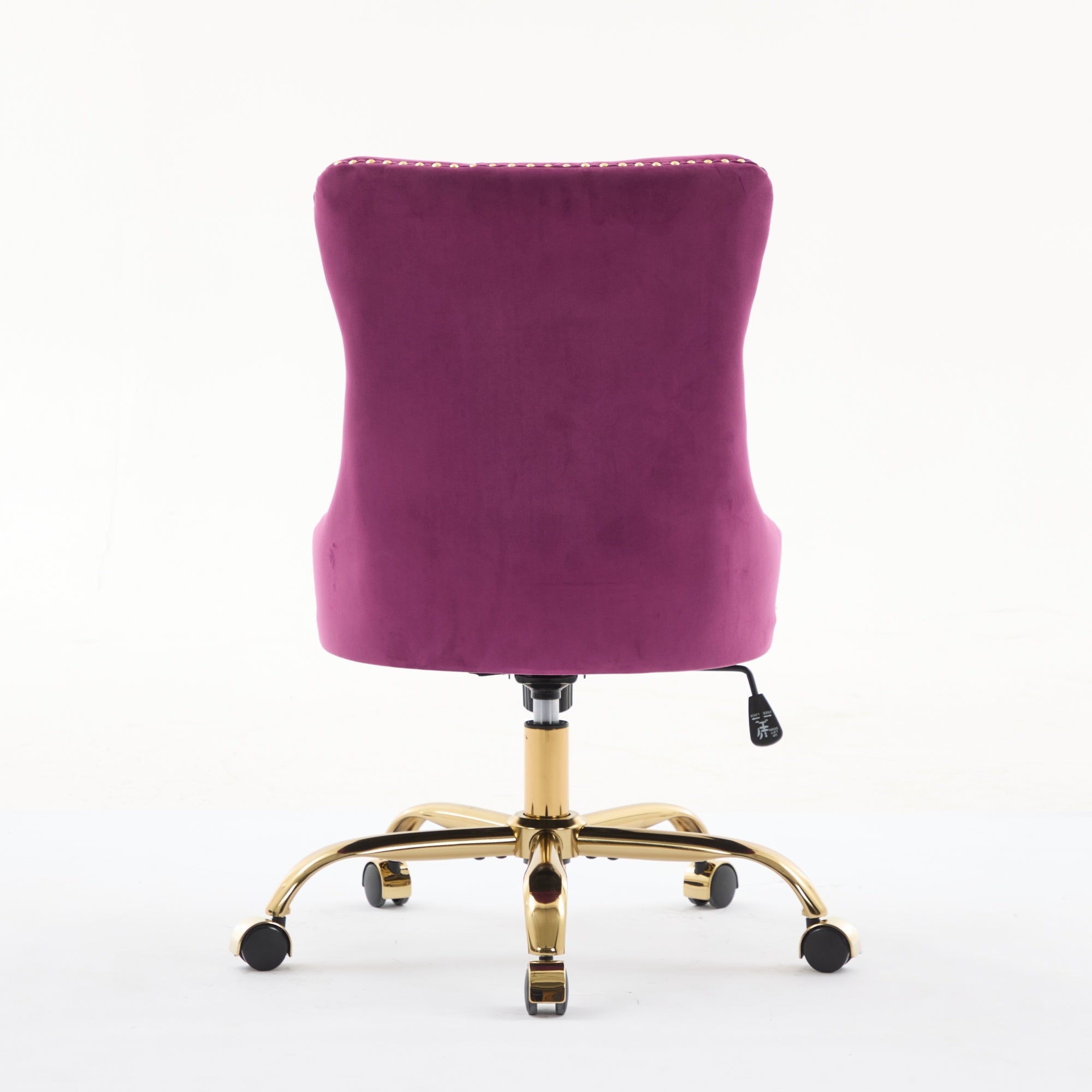 Office Chair Modern Velvet Upholstered Tufted Button (Purple)