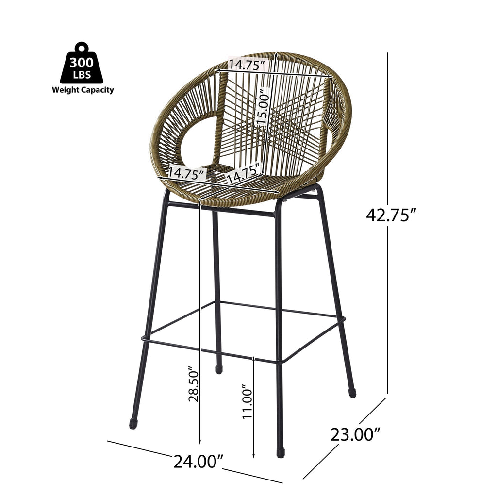 Ferrara Outdoor Patio Barstool (Set of 2)