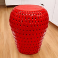 Strawberry Fruit Stool, 13.4" Oversized Resin Stool