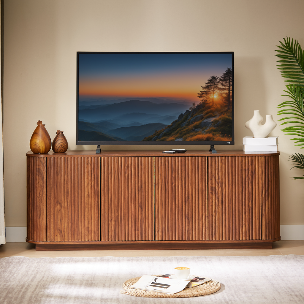 Sideboard Storage Cabinet TV Stand with Wave Pattern