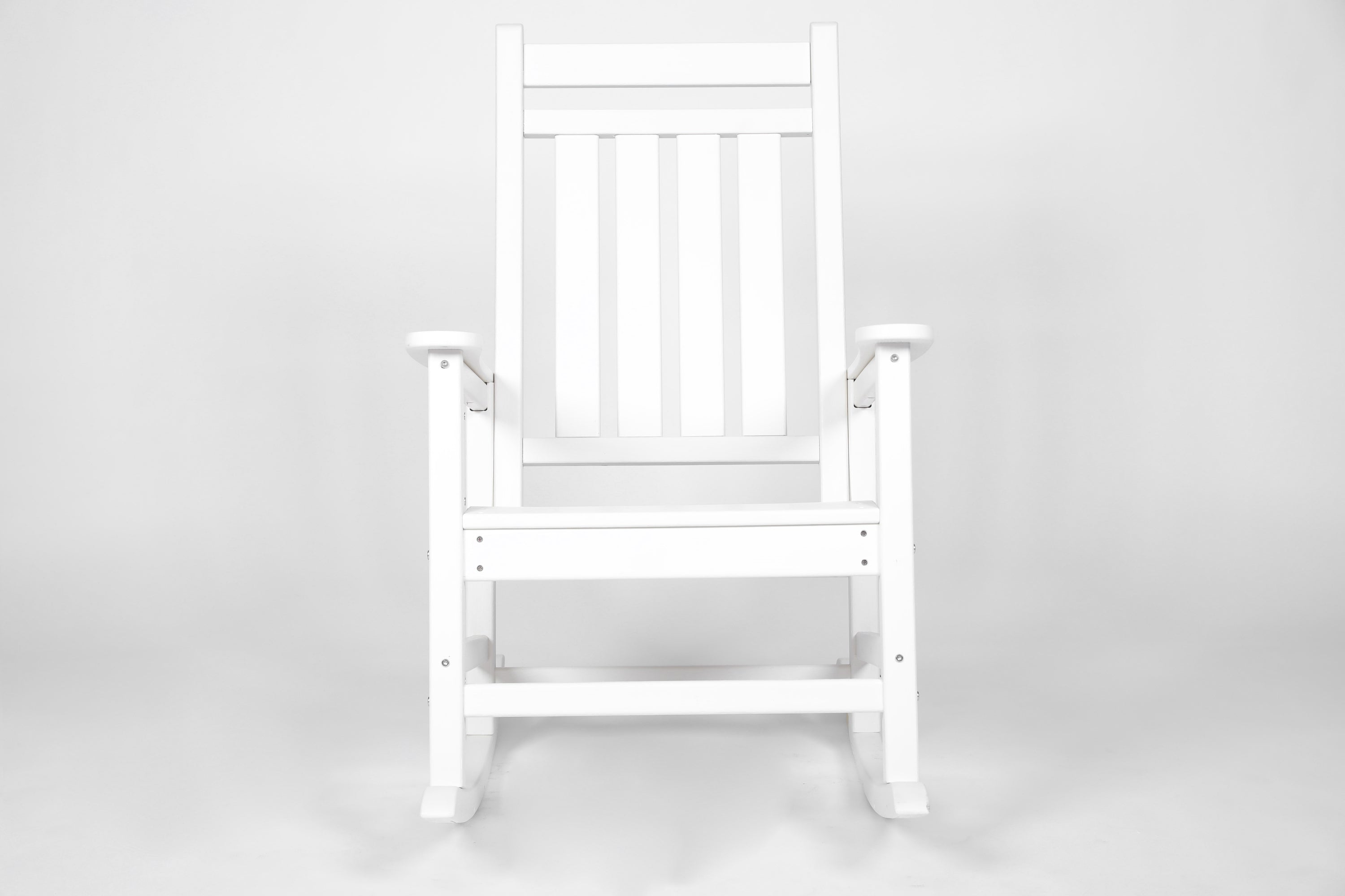Oversized Rocking Chair with Wood-Texture Outdoor Design