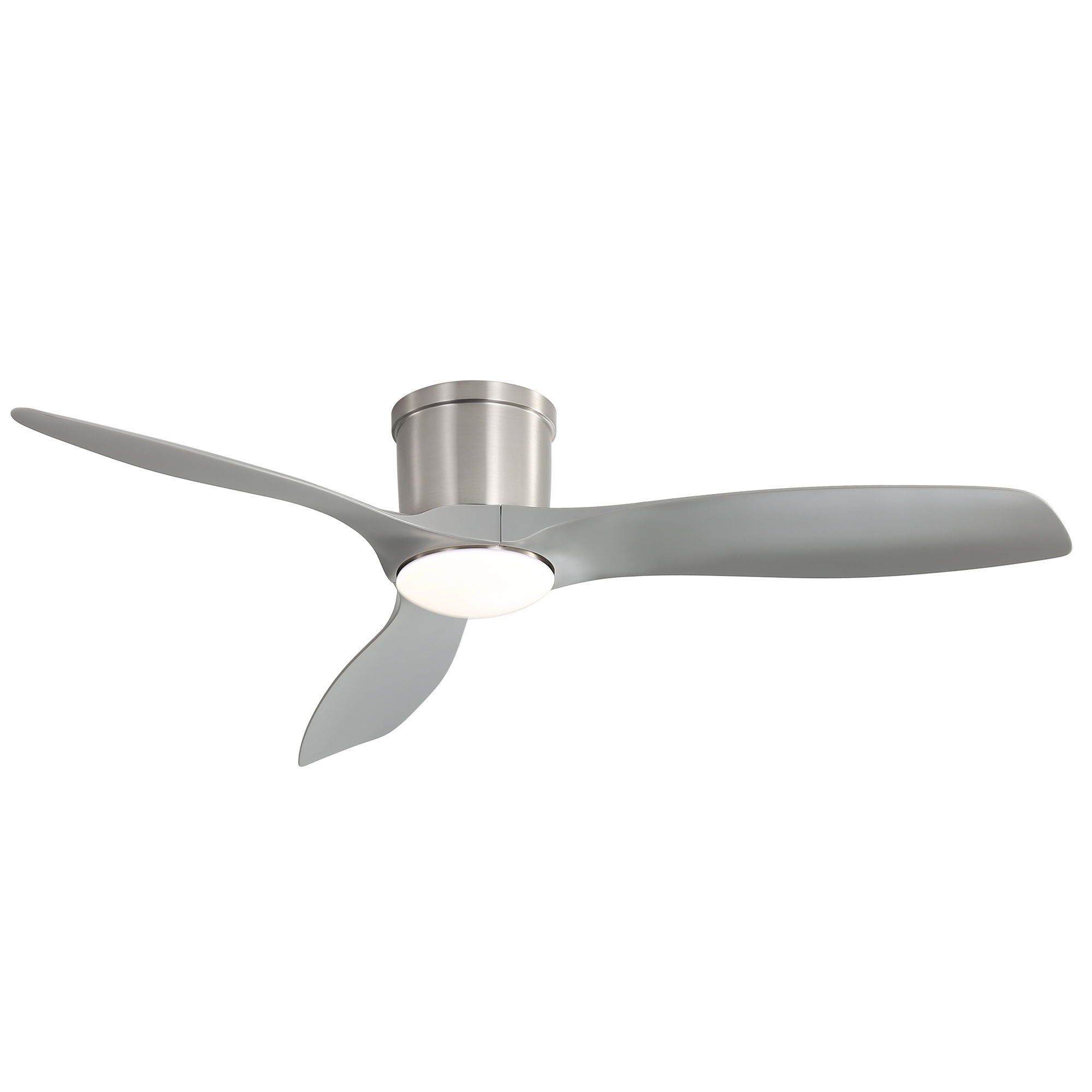 Flush Mount Ceiling Fan With Dimmable LED Light, 3 Blades, Reversible DC Motor