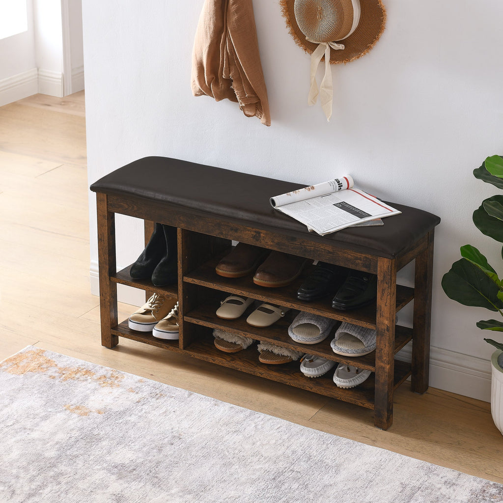 Height-Adjustable Shoe-Changing Bench