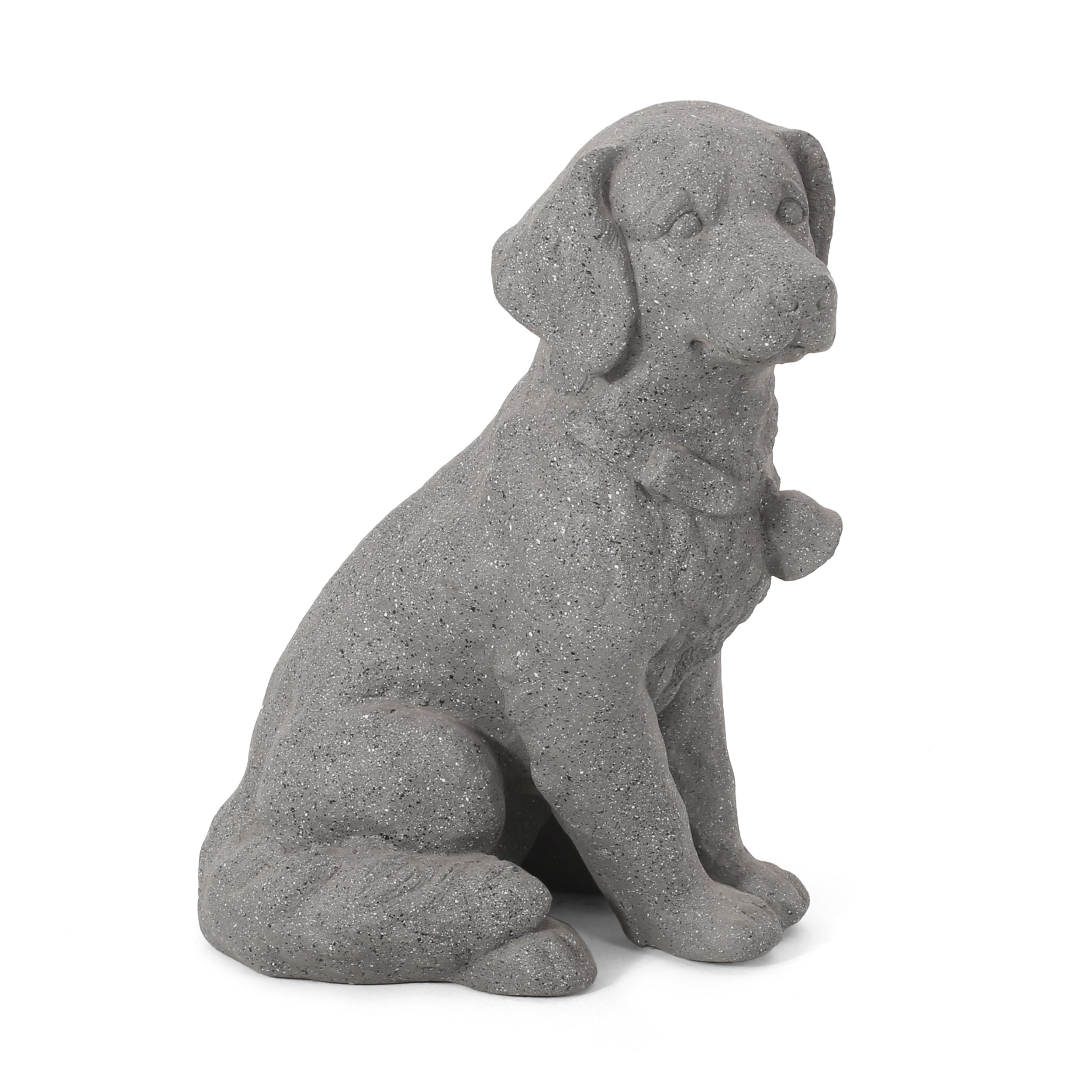 MGO Dog Statue, Outdoor Stone Gray