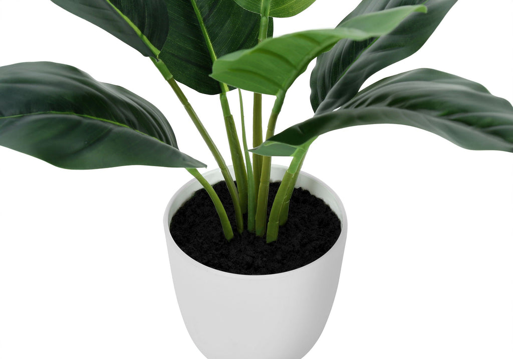 17" Tall Aureum Artificial Indoor Plant in White Pot