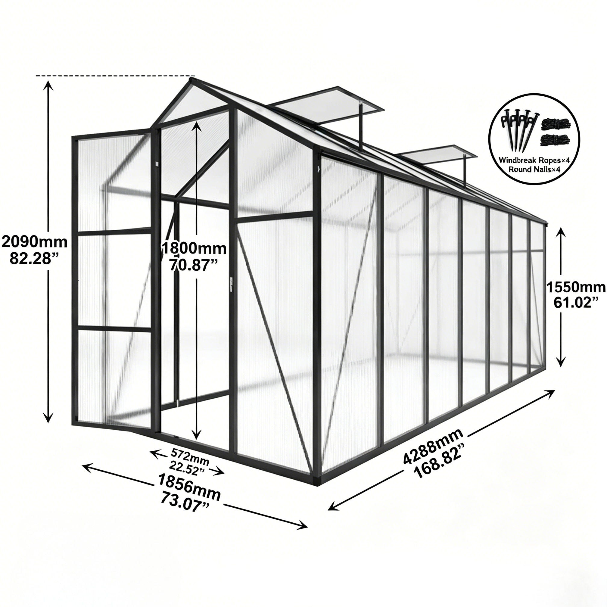 Gain Height Windproof house With Raised Base