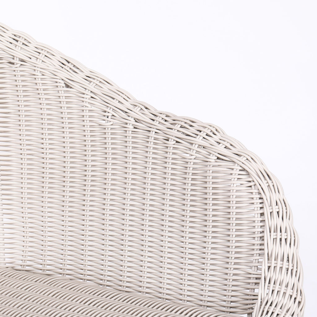Ladd Outdoor Metal Wicker Barstool Set of 2 - Light Gray