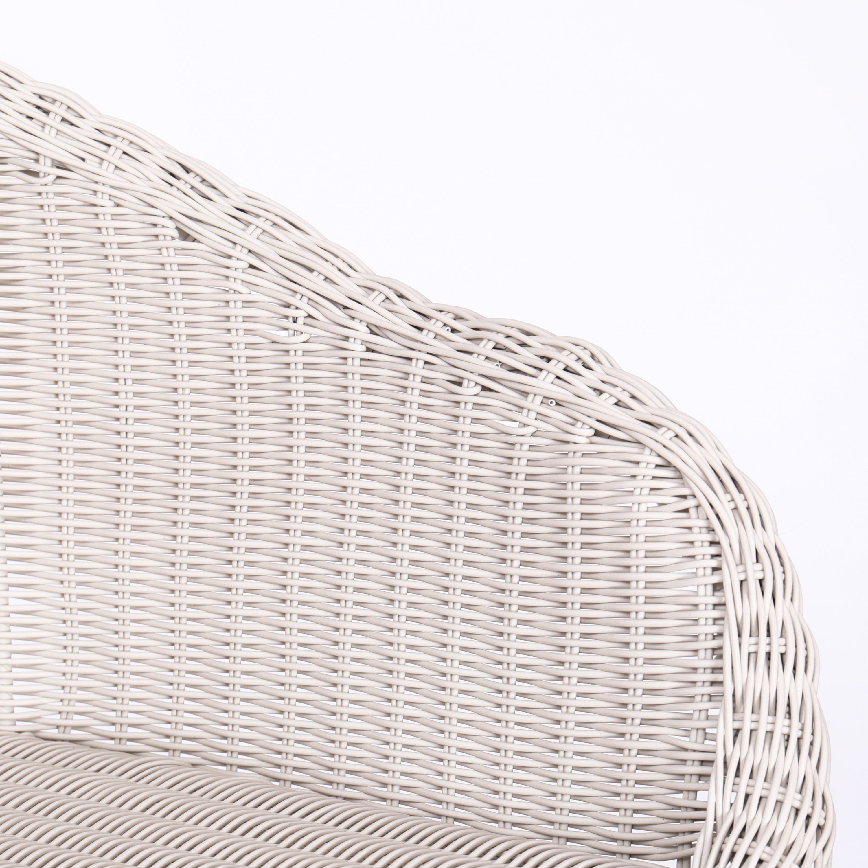 Ladd Outdoor Metal Wicker Barstool Set of 2 - Light Gray