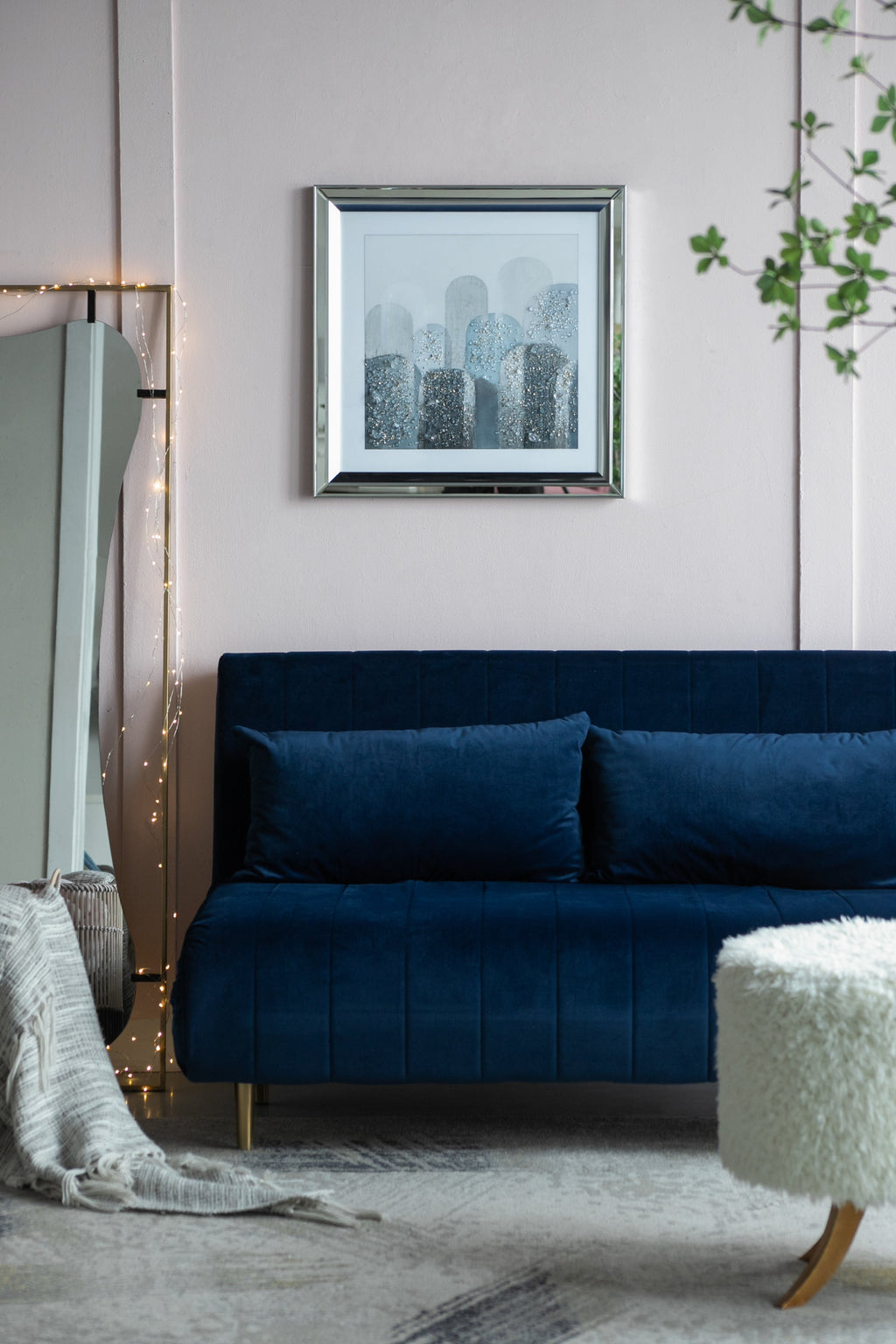 S/2 23.6x23.6' Kaiden Crystal Mirror Framed Wall Art