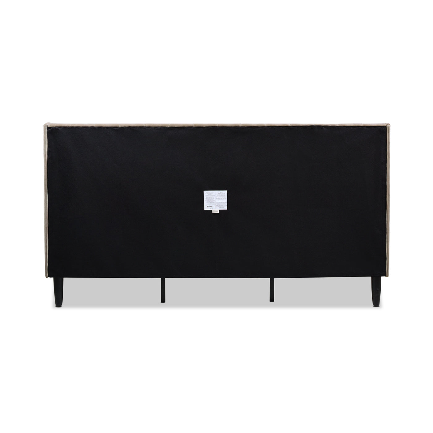 Aspen Vertical Tufted Headboard Platform Bed Set, King, Mink Beige Performance Velvet