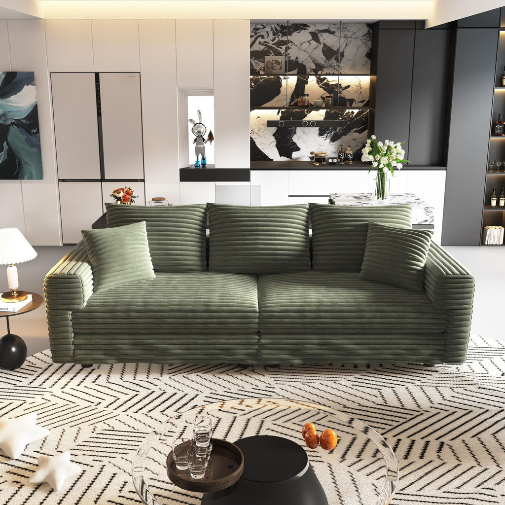 4 Seat Modern Comfy Upholstered Sofa Cloud Couch
