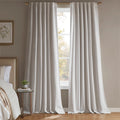 2-PK 52x84" Sound Blocking Total Blackout Curtain Panel Pair White